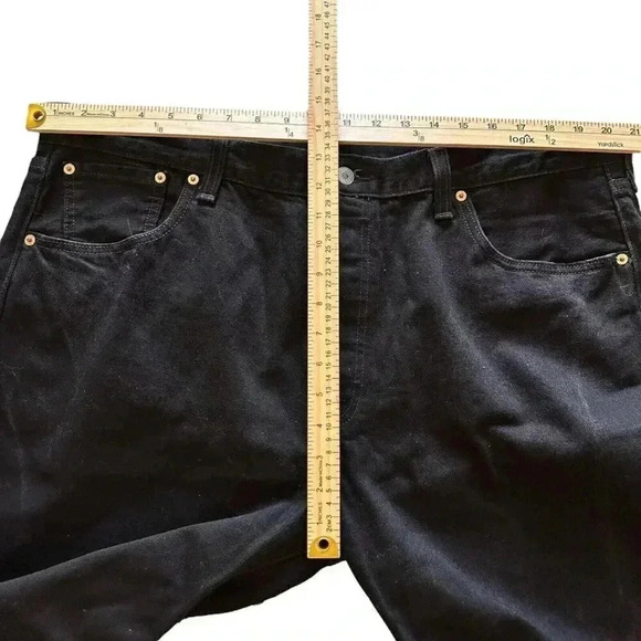 Levi's 501 xx Jeans Men's 42x32 Black 100% Cotton Denim Button Fly - Picture 8 of 16